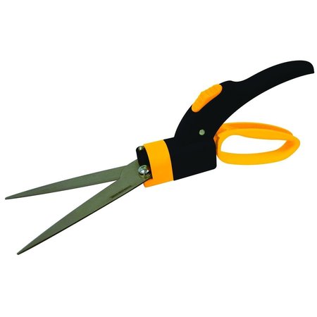 BOOK PUBLISHING CO 14 in. Swivel Grass Shear, Yellow & Black GR2112606